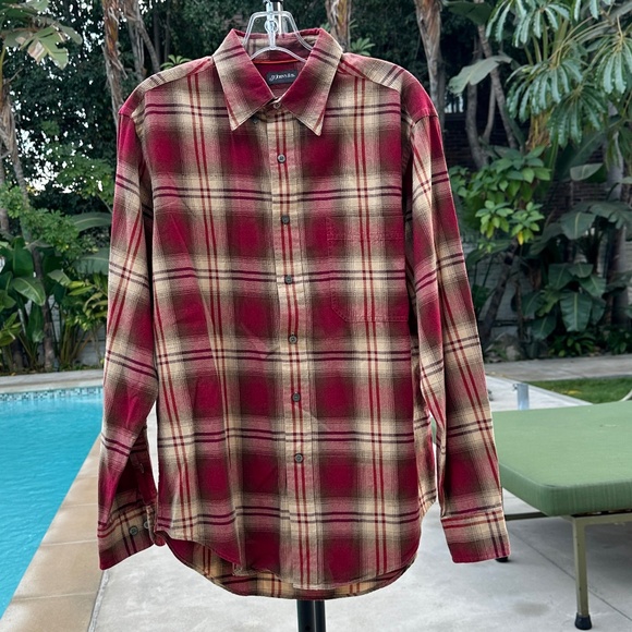 St. JOHN'S BAY PreLoved Plaid Shirt SZ M 100% cotton - Picture 5 of 6